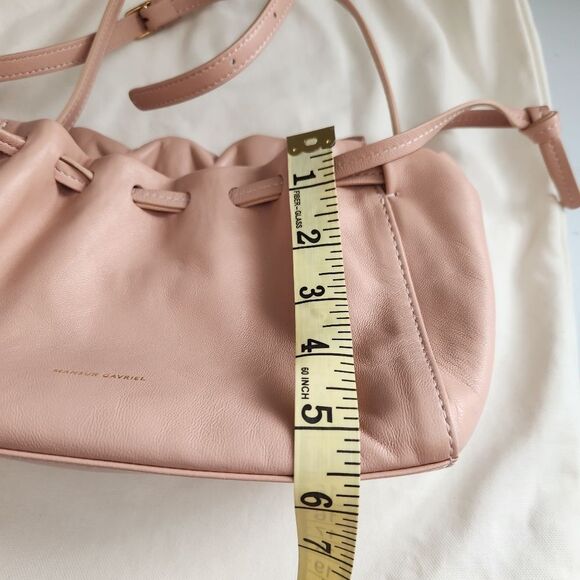 Mansur Gavriel Bloom Leather Mini Bag In Pale Pink - Picture 12 of 12